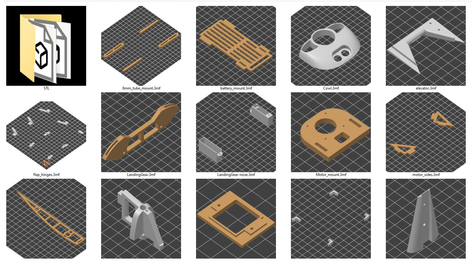 3D printed parts