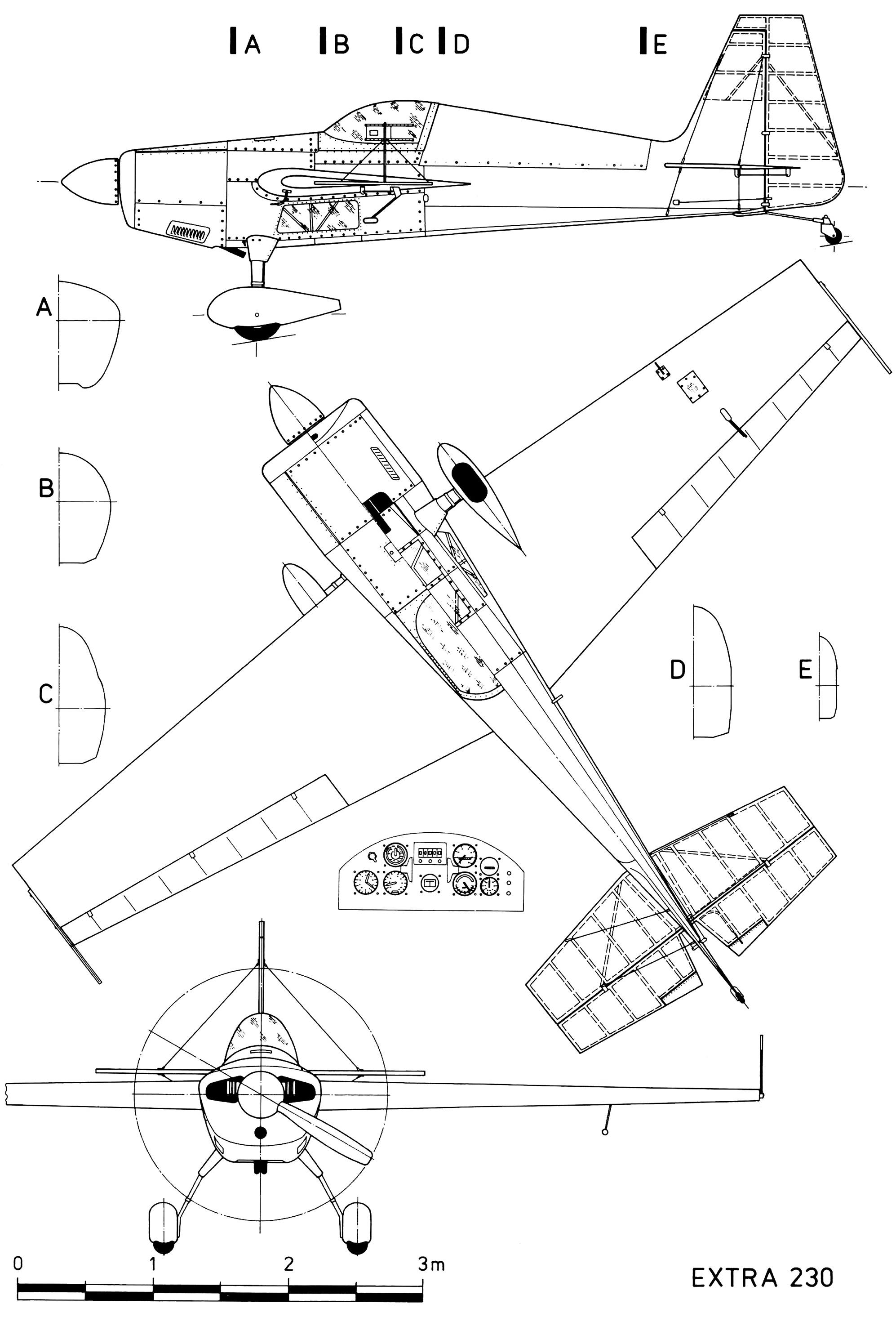 Extra 230 aerobatic plane plans