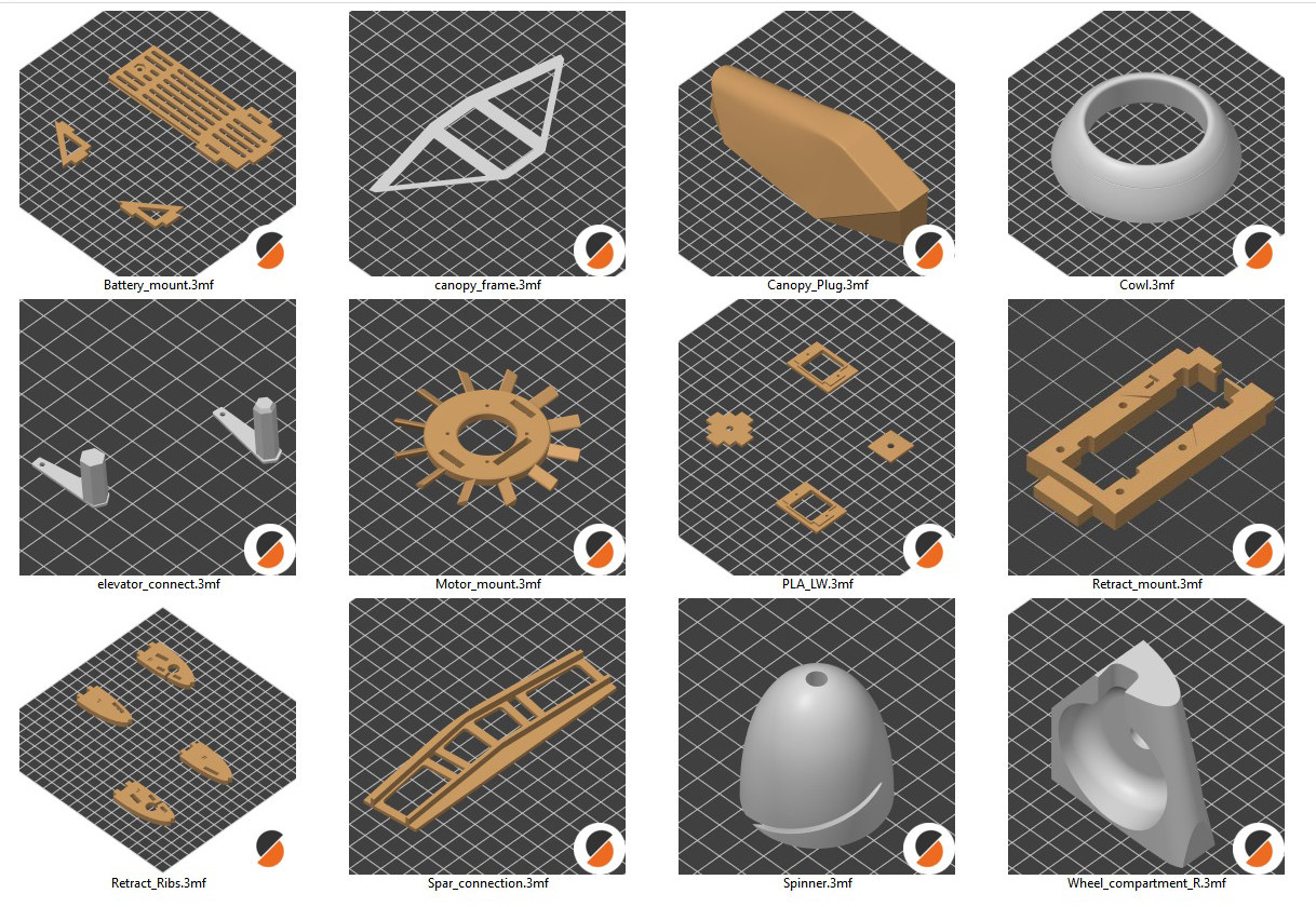  Focke-Wulf FW 190 3D printed parts