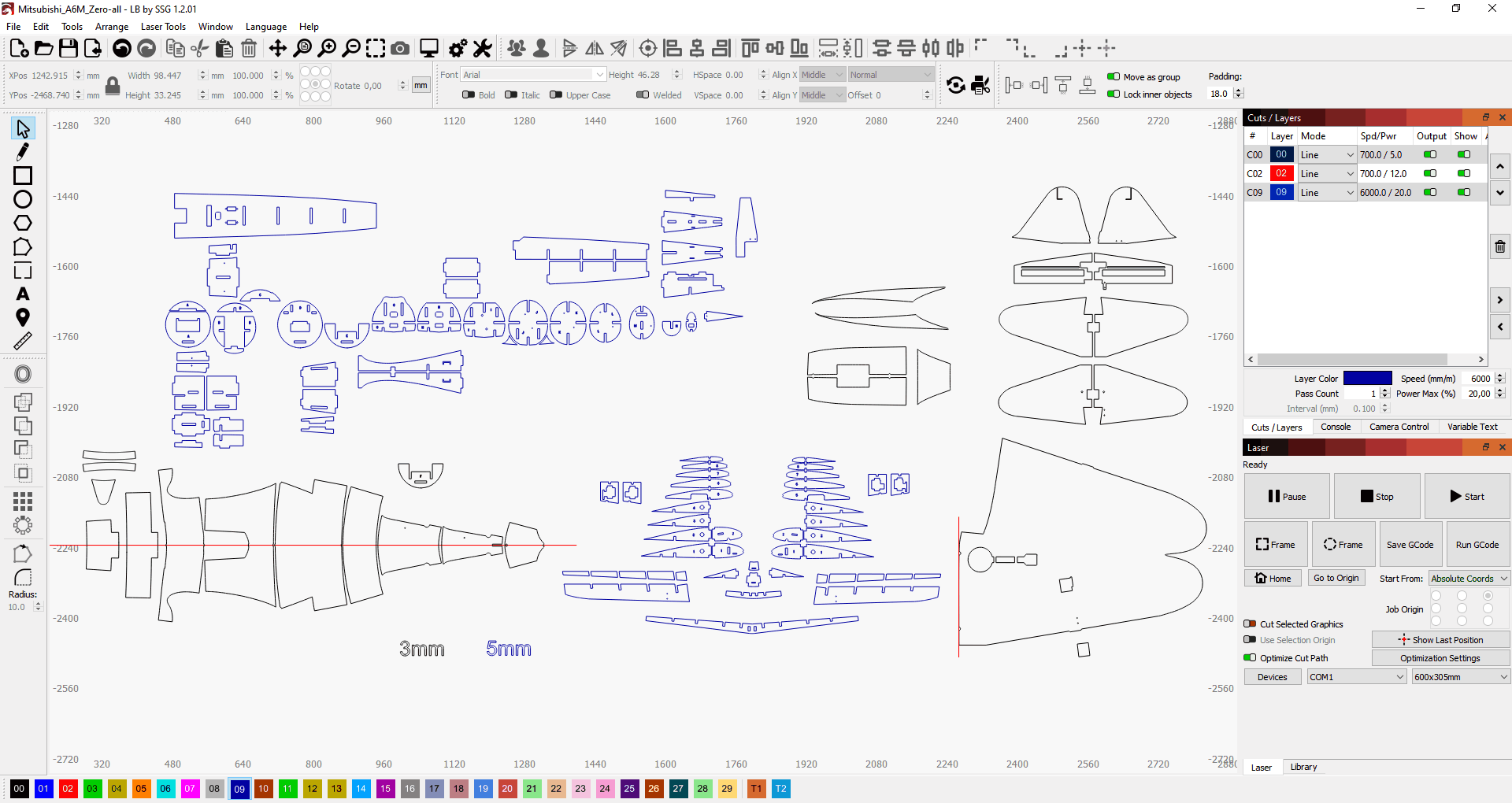 mitsubishi a6m zero rc plane laser cut files